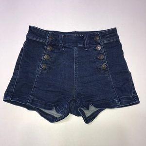 American Eagle Sailor Button Hight Waisted Shorts